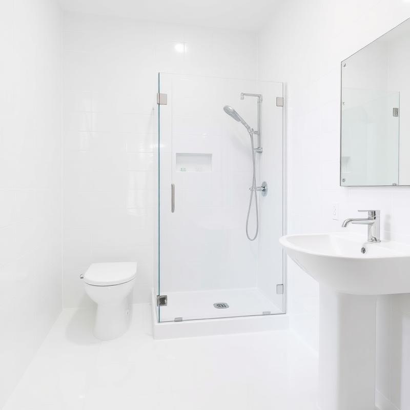 Sanitised modern bathroom